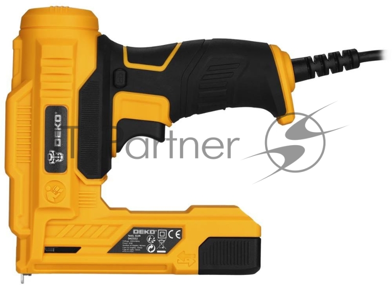 Степлер электрический Deko DKES02 скобы тип 53: 6-10 мм гвозди тип 47: 14мм