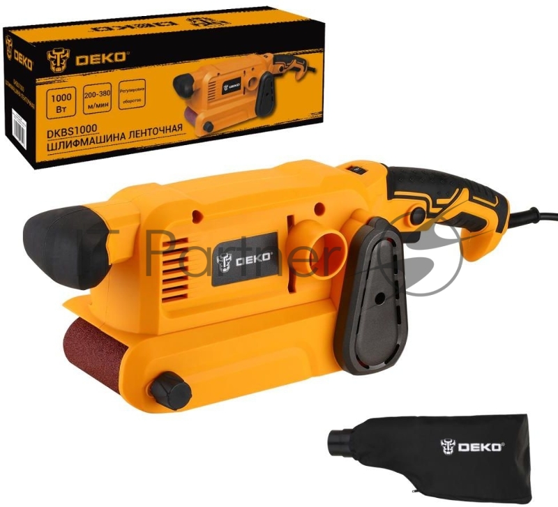 Ленточная шлифовальная машина Deko DKBS1000 1000Вт шир.ленты 76мм (063-4353)