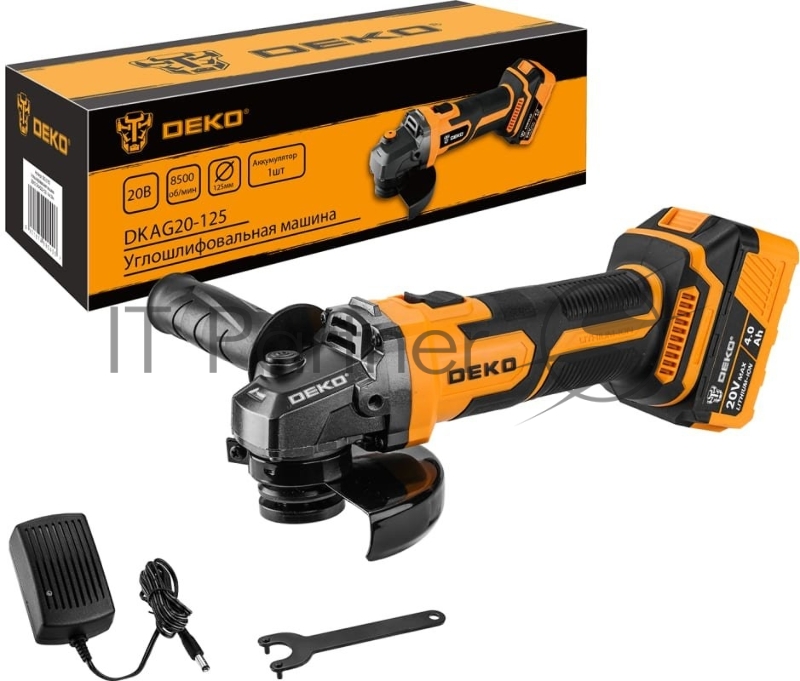 Углошлифовальная машина Deko DKAG20 9000об/мин рез.шпин.:M14 d=125мм