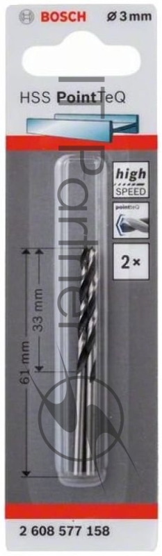 Набор сверл Bosch HSS PointTeQ (2608577158) по металлу (2пред.) для дрелей