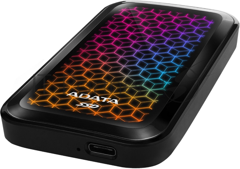 Накопитель SSD A-Data USB-C 1Tb ASE770G-1TU32G2-CBK SE770G 2.5 черный