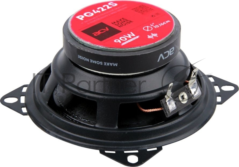 Колонки автомобильные ACV PG-422S 90Вт 89дБ 4Ом 10см (4дюйм) (ком.:2кол.) коаксиальные двухполосные