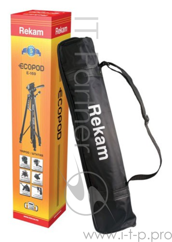 Штатив Rekam Ecopod E-169 напольный черный алюминиевый сплав (1250гр.)
