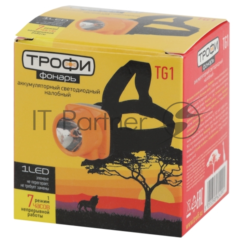 Фонарик кемпинговый, ударопрочный, подарочная упаковка TG1 Трофи
