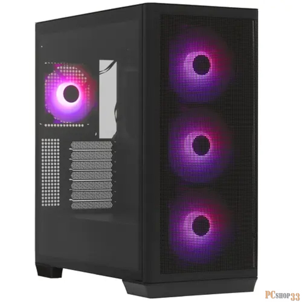 Корпус Aerocool APNX C1-BK-v1 черный без БП ATX 1x120mm 3x140mm 2xUSB3.0 1xUSB3.1 audio bott PSU