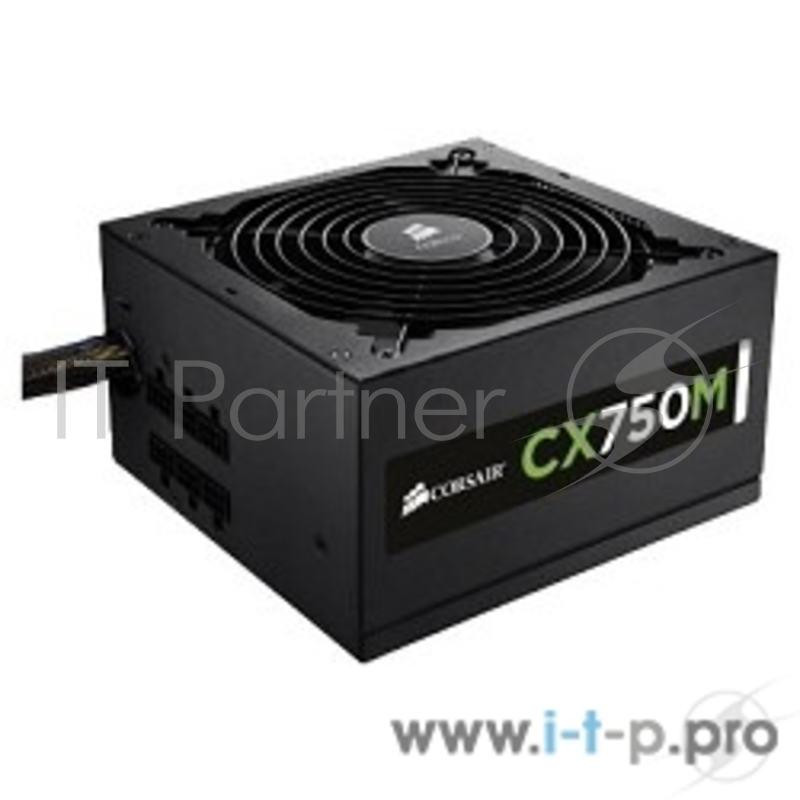 Блок питания 750Вт Corsair CX750M CP-9020061-EU ATX12V V2.3 (20/24+4/8+6/8pin, вентилятор d140мм) + кабель питания EURO (1.5м)