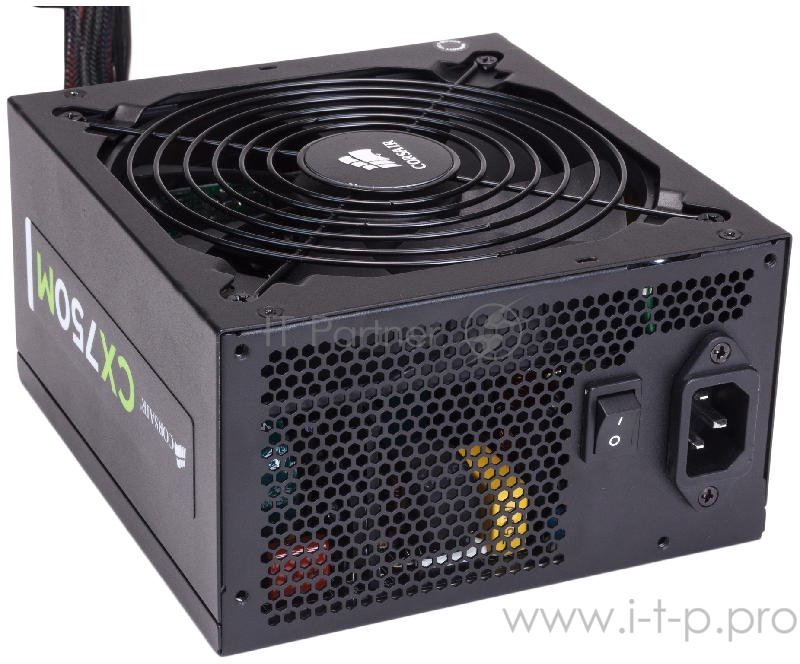 Блок питания 750Вт Corsair CX750M CP-9020061-EU ATX12V V2.3 (20/24+4/8+6/8pin, вентилятор d140мм) + кабель питания EURO (1.5м)
