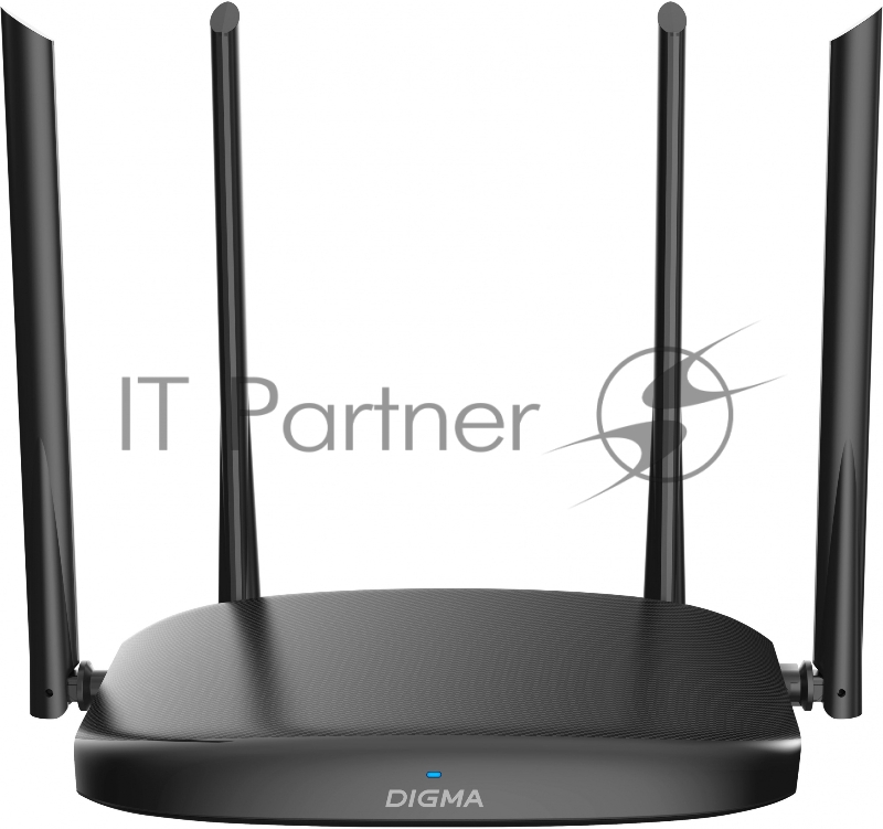 Роутер беспроводной Digma DWR-AC1202 AC1200 10/100/1000BASE-TX черный