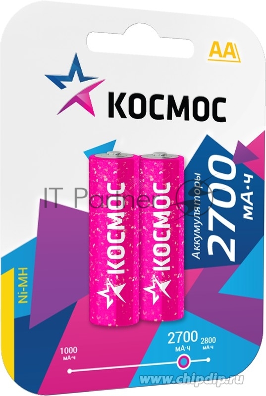 Аккумулятор R6 (AA) Ni-Mh 2700MAh Космос