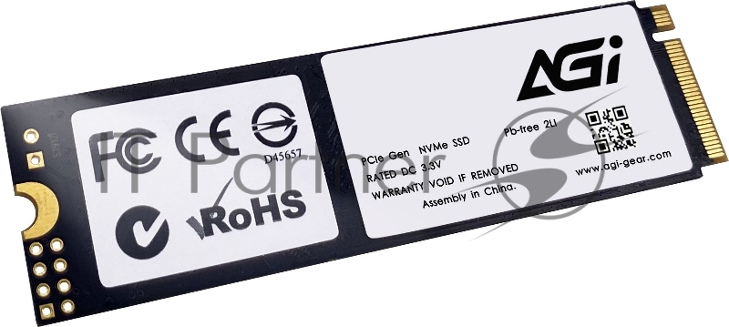 Накопитель SSD AGi PCI-E 4.0 x4 2TB AGI2T0G43AI818 M.2 2280