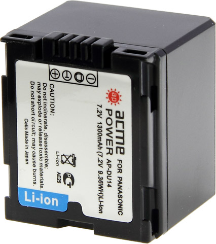 Аккумулятор ACME POWER AP-DU14 для PANASONIC (7.2V, 1300 mAh, Li-Ion)