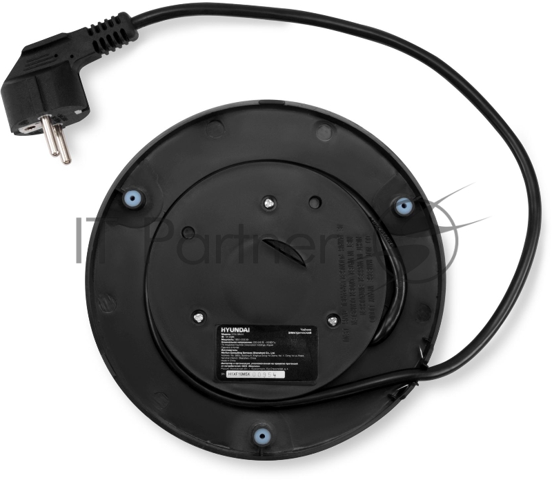 Чайник электрический Hyundai HYK-G6404 1.7л. 2200Вт черный/серебристый (корпус: стекло)