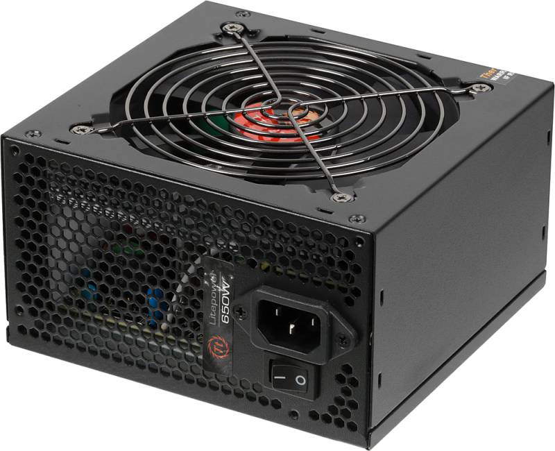 Блок питания 650Вт Thermaltake Litepower 650W LTP-0650P-2 ATX12V V2.3 (20/24+4/8+6/8pin, вентилятор d120мм) + кабель питания EURO (1.5м)