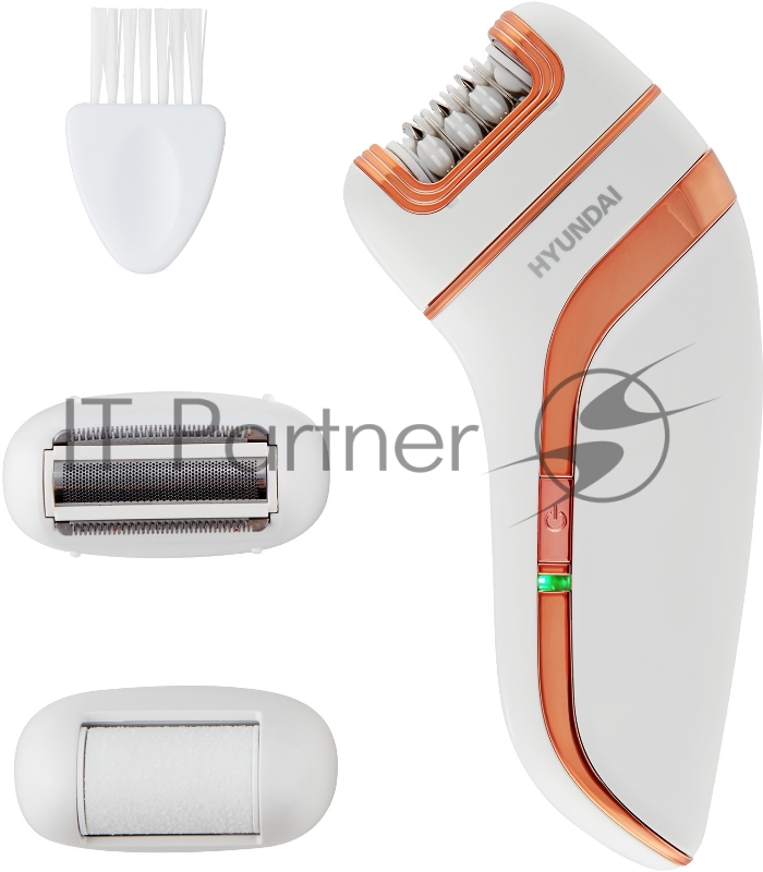 Эпилятор Hyundai H-EP9020 скор.:2 насад.:3 от аккум. белый/бежевый
