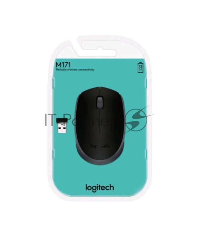 Мышка LOGITECH USB OPTICAL WRL M171 BLACK