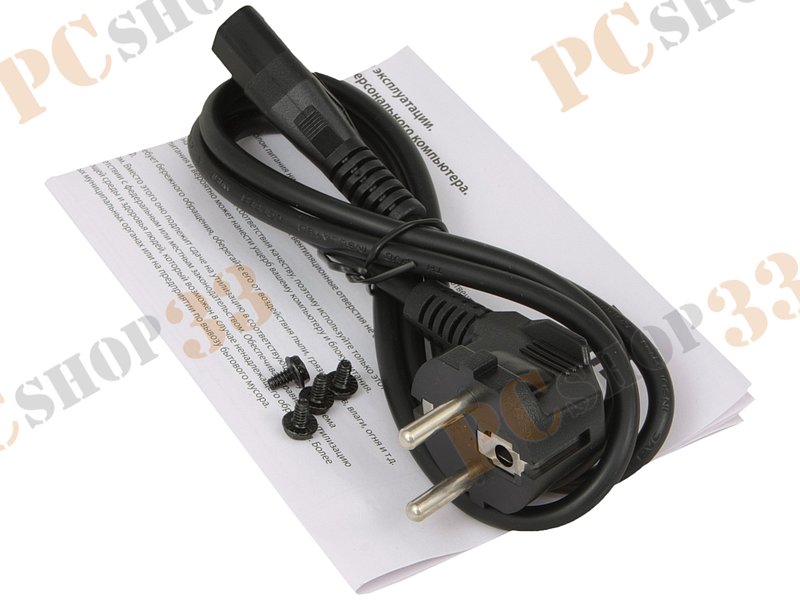 Блок питания 600Вт Aerocool ECO-600W ATX12V V2.3 (20/24+4/8+6/8pin, вентилятор d120мм) + кабель питания EURO (1.1м)