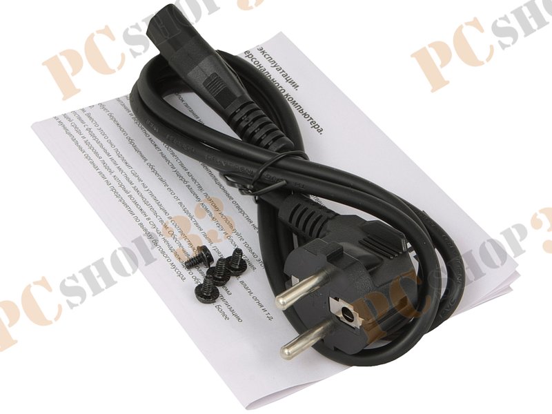 Блок питания 450Вт Aerocool ECO-450W ATX12V V2.3 (20/24+4+6pin, вентилятор d120мм) + кабель питания EURO (1.1м)