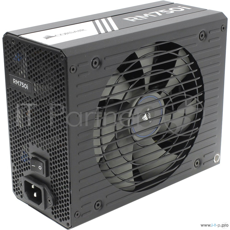 Блок питания 750Вт Corsair RM750i CP-9020082-EU ATX12V V2.4 (20/24+4/8+6/8pin, вентилятор d135мм) + кабель питания EURO (1.5м)