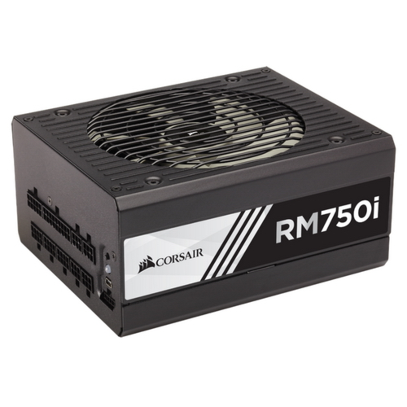 Блок питания 750Вт Corsair RM750i CP-9020082-EU ATX12V V2.4 (20/24+4/8+6/8pin, вентилятор d135мм) + кабель питания EURO (1.5м)