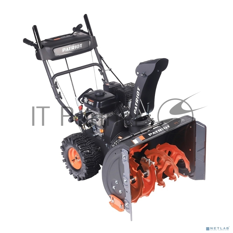 Снегоуборщик PATRIOT PS 707 E, Двигатель 7л.с до -25 °С 212 сс Стартер ручной / 220V LED-фара, Панель c увеличенным диапазоном скоростей 6 вперед /2 назад Ширина ковша 610мм +100(26) система XTS Высота ковша 530мм(21) диаметр шнека 300мм Колеса Wi