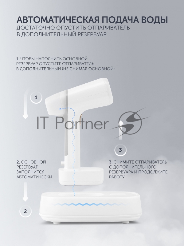 Отпариватель ручной Polaris PGS 2277C 2200Вт белый