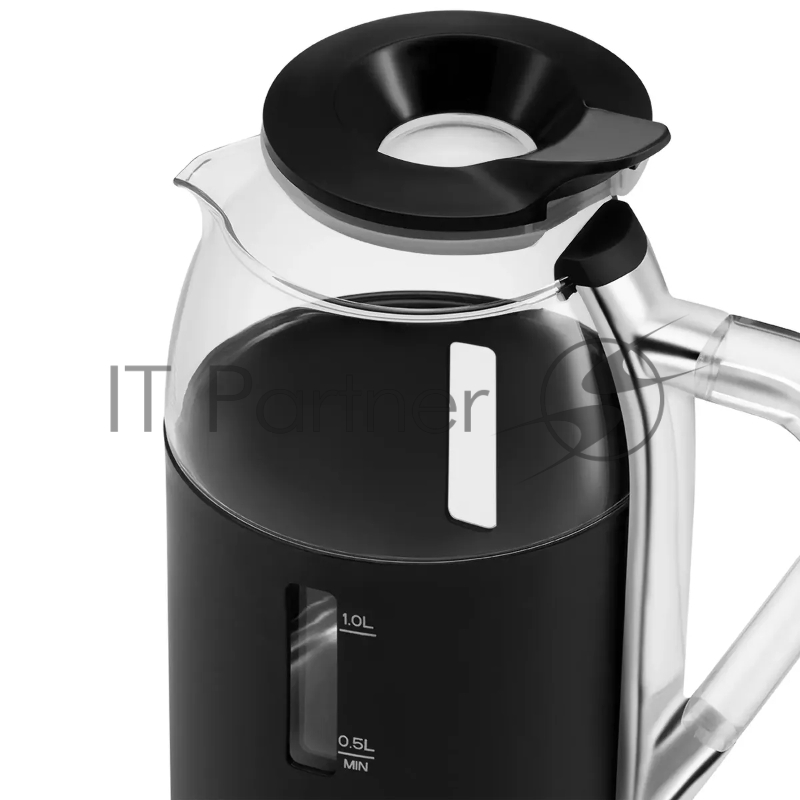 Чайник электрический Polaris PWK 1563CGL 1.5л. 2200Вт черный/прозрачный (корпус: пластик)