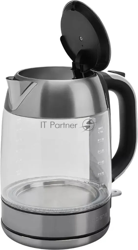 Чайник электрический Polaris PWK 1791CGL серебристый матовый (корпус: стекло)