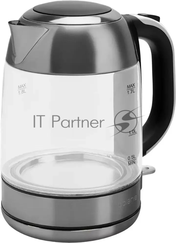 Чайник электрический Polaris PWK 1791CGL серебристый матовый (корпус: стекло)