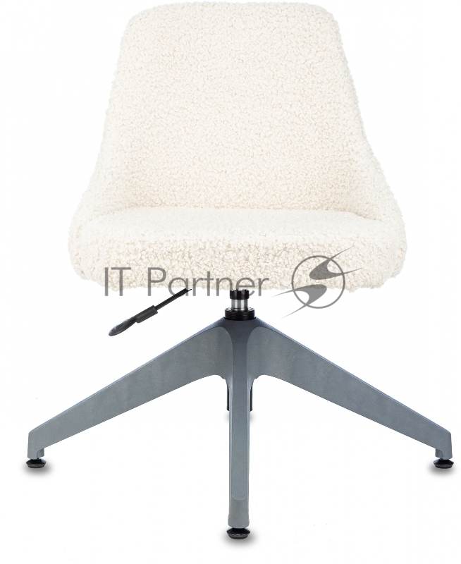 Кресло Бюрократ CH-340GLZ молочный экомех крестов.4-луч. пластик пластик серый