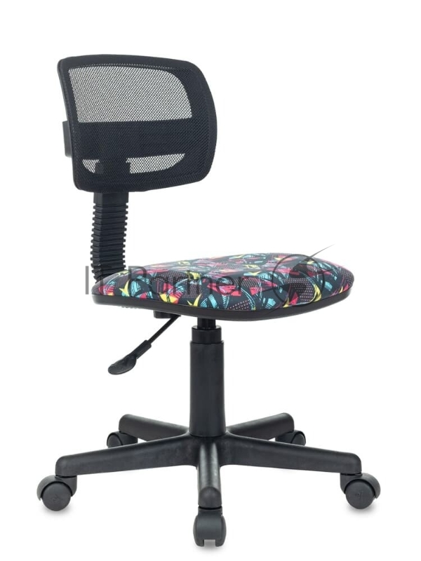 Кресло детское Бюрократ CH-299 черный TW-01 сиденье мультиколор геометрия сетка/ткань крестов. пластик