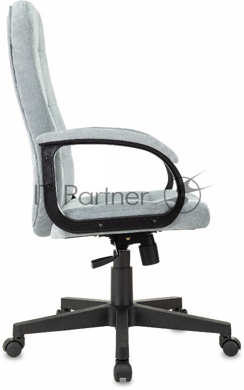 Кресло руководителя Бюрократ CH 002 Fabric серо-голубой Light-28 крестов. пластик