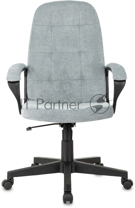 Кресло руководителя Бюрократ CH 002 Fabric серо-голубой Light-28 крестов. пластик