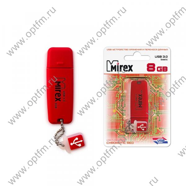 8GB USB 3.0 Flash Drive Mirex CHROMATIC красный (FM3СHR08)
