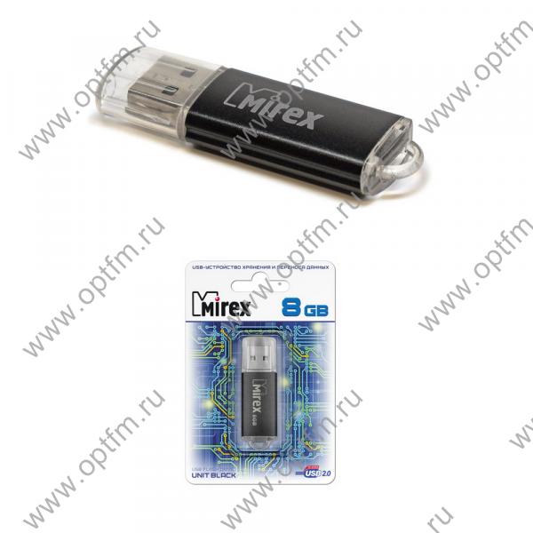 8GB USB 2.0 Flash Drive Mirex UNIT черный (FMUUND08)