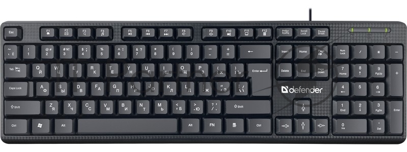 Клавиатура RU BLACK 1.8M DAILY HB-162 45162 DEFENDER