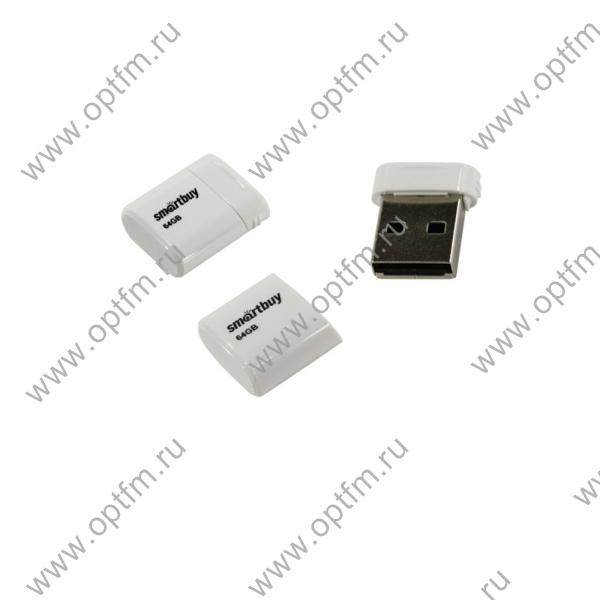 64GB USB 2.0 Flash Drive SmartBuy Lara белый (SB64GBLARA-W)