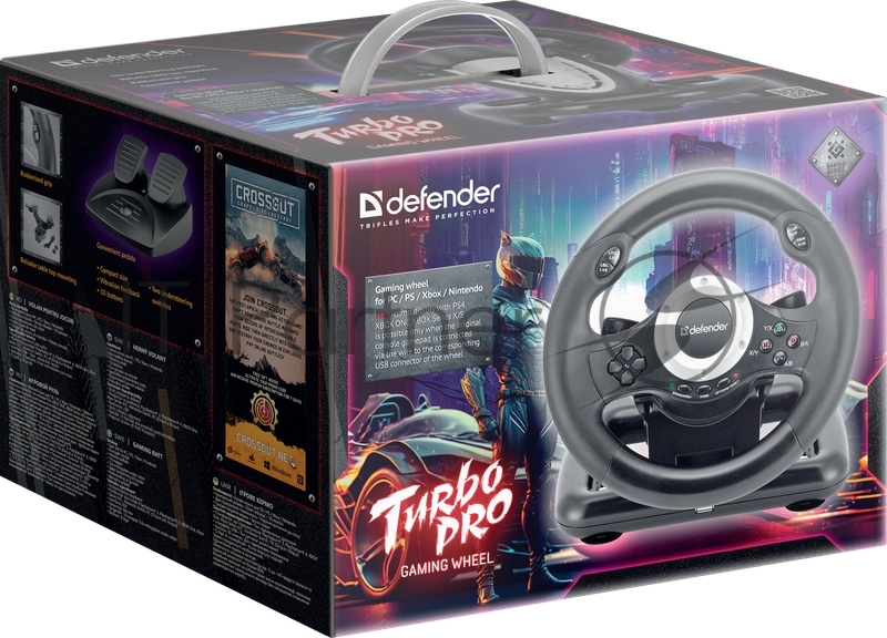 Руль DEFENDER TURBO PRO PC/PS3/PS4/XBOX