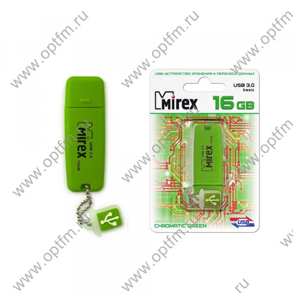 16GB USB 3.0 Flash Drive Mirex CHROMATIC зеленый (FM3CGN16)