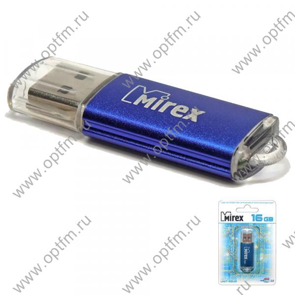 16GB USB 2.0 Flash Drive Mirex UNIT синий (FMUAQU16)
