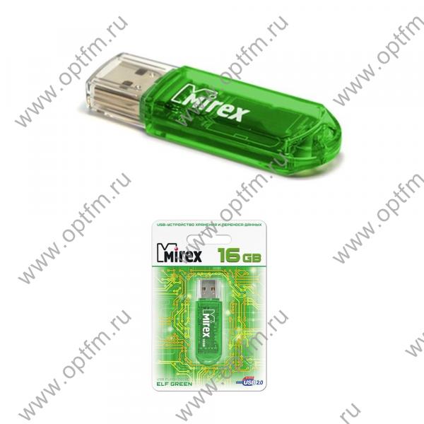 16GB USB 2.0 Flash Drive Mirex ELF зеленый (FMUGRE16)