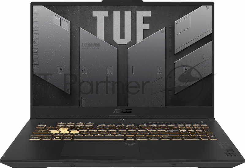 Ноутбук Asus TUF Gaming F17 FX707ZU4-HX058 Core i7 12700H 16Gb SSD512Gb NVIDIA GeForce RTX4050 6Gb 17.3 IPS FHD (1920x1080) noOS grey WiFi BT Cam (90NR0FJ5-M00370)