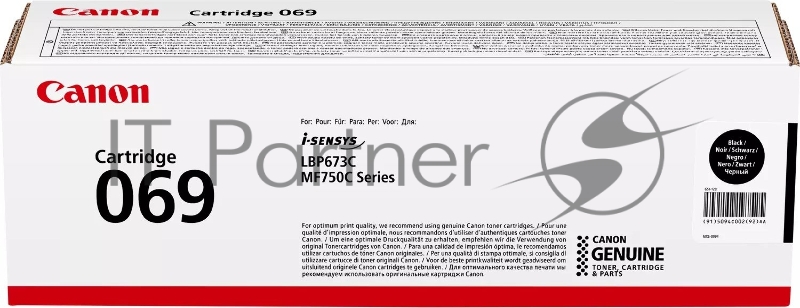 Картридж лазерный Canon 069BK 5094C002 черный (2100стр.) для Canon MF752Cdw/754Cdw, LBP673Cdw