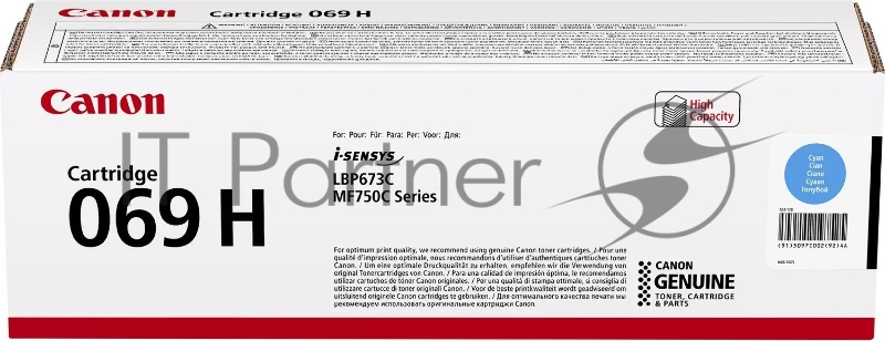 Картридж лазерный Canon 069HC 5097C002/004 голубой (6000стр.) для Canon MF752Cdw