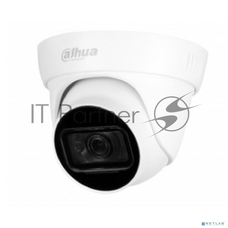 Уличная купольная IP-видеокамера DAHUA 2Мп 1/2.8” CMOS объектив 2.8мм механический ИК-фильтр чувствительность 0.01лк@F2.0 сжатие: H.265+, H.265, H.264+, H.264, MJPEG 2 потока до 2Мп@25к/с ИК-по