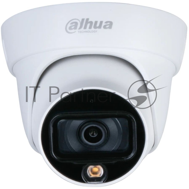 Уличная купольная IP-видеокамера DAHUA Full-color2Мп 1/2.8” CMOS объектив 2.8мм чувствительность 0.005лк@F1.6 сжатие: H.265+, H.265, H.264+, H.264, MJPEG 2 потока до 2Мп@25к/с LED-подсветка до 1