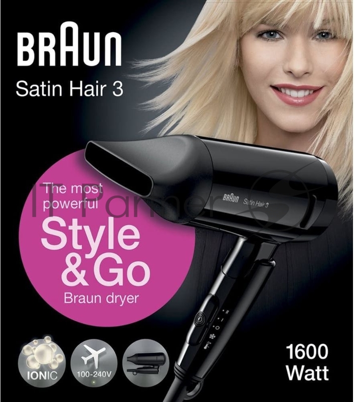 Фен Braun BRHD350E 1600Вт черный