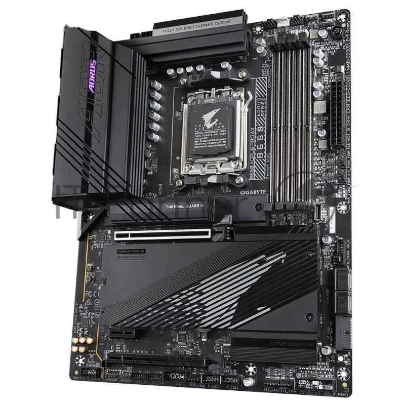 Материнская плата Gigabyte B650 AORUS PRO AX, Socket AM5, AMD B650, 4xDDR5-5200, HDMI, 2xPCI-Ex16, 1xPCI-Ex1, 4xSATA3(RAID 0/1/10), 3xM.2, 8 Ch Audio, 2.5GLan, WiFi, (4+4)xUSB2.0, (7+2)xUSB3.2, (1+1)xUSB3.2 Type-C™, ATX, RTL {}