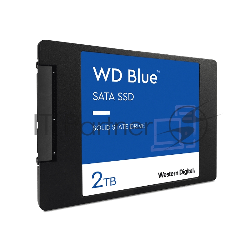 Твердотельный накопитель 2.5 2TB WD Blue Client SSD WDS200T3B0A SATA 6Gb/s, 560/530, IOPS 95/84K, MTBF 1,75M, 3D NAND TLC, 500TBW, Retail (856315)