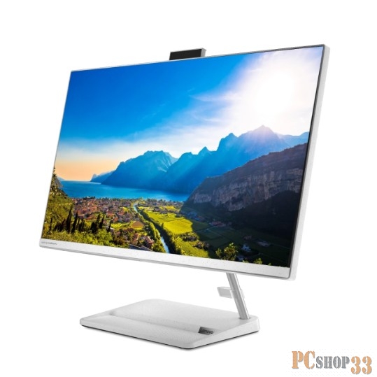 Моноблок Lenovo IdeaCentre AIO 3 24ALC6 23.8 FHD (1920x1080) IPS 250N, Ryzen 5 7530U, 2x4GB DDR4 3200, 512GB SSD M.2, Radeon Graphics, WiFi, BT, HD Cam, Wireless KB&Mouse, NoOS, White, 1Y