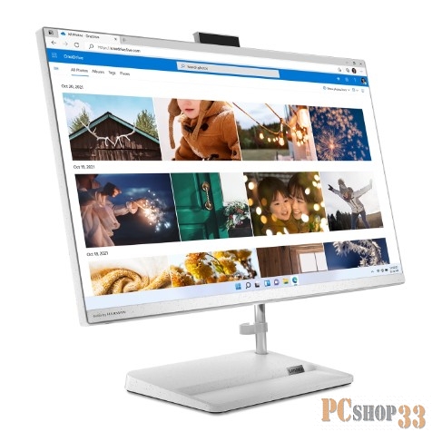Моноблок Lenovo IdeaCentre AIO 3 27ALC6 27 FHD (1920x1080) IPS 250N, Ryzen 7 7730U, 2x8GB DDR4 3200, 512GB SSD M.2, Radeon Graphics, WiFi, BT, 5.0 Cam, Wireless KB&Mouse, NoOS, White, 1Y